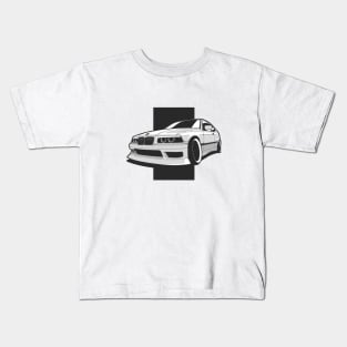 White Silver E36 Compact Drift Kids T-Shirt